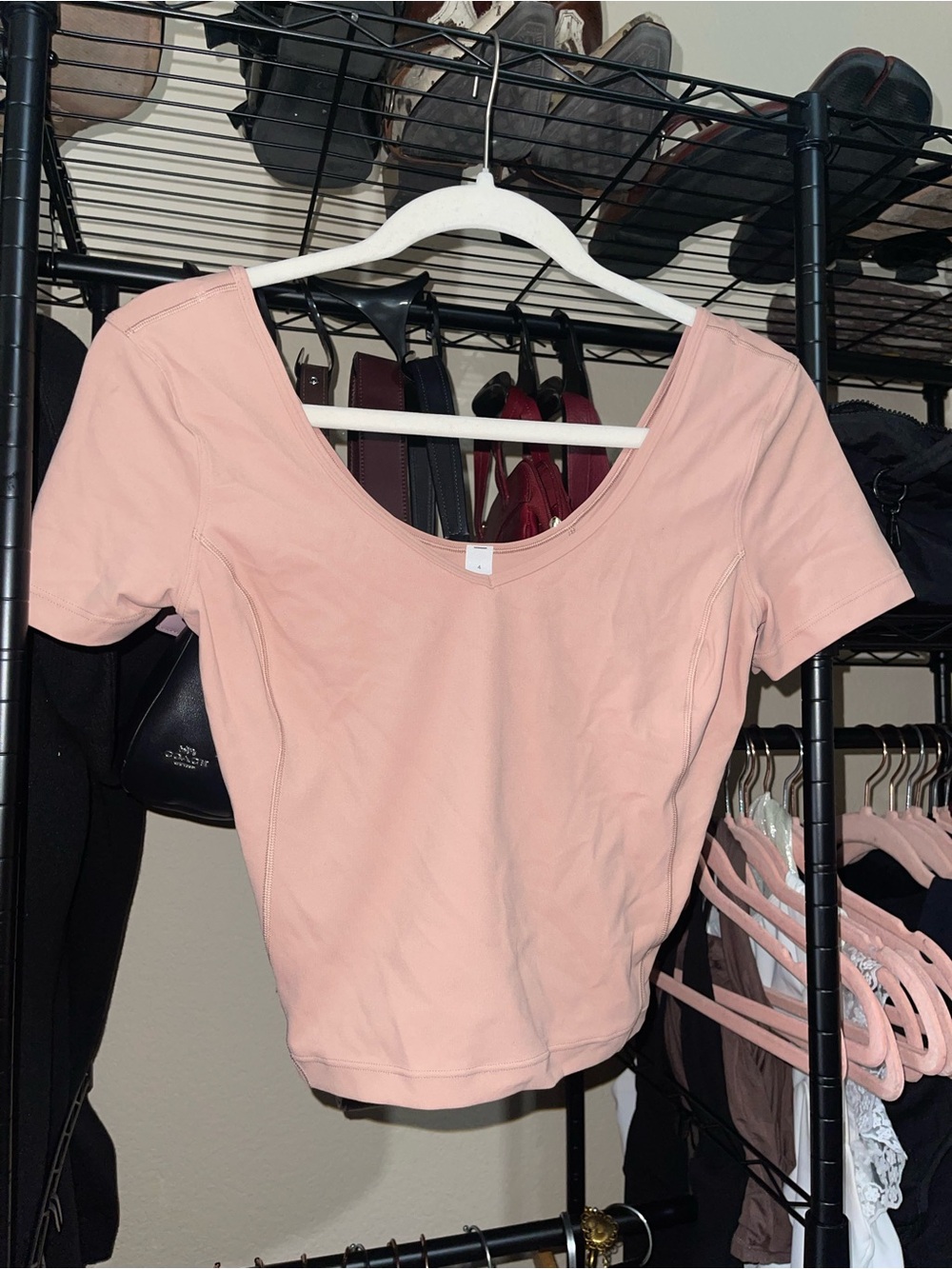 lululemon athletica Cropped Scoop Neck Top — Blush